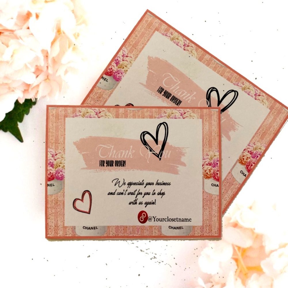 Thank You  Cards  (100) with Custom Name